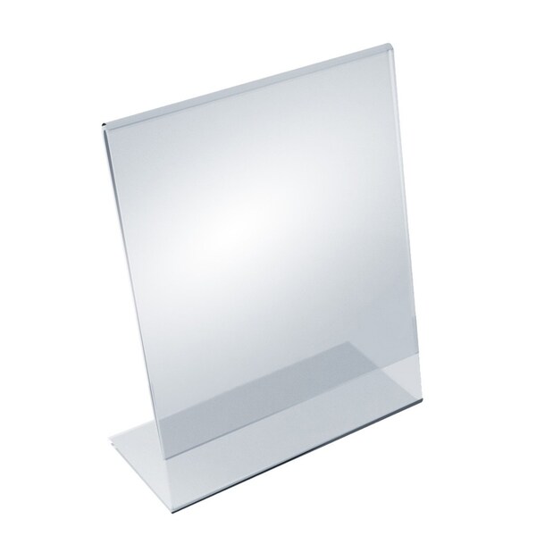 Angled L-Shaped Sign Holder Frame, 8.5"x 11'' Portrait, 10-Pack